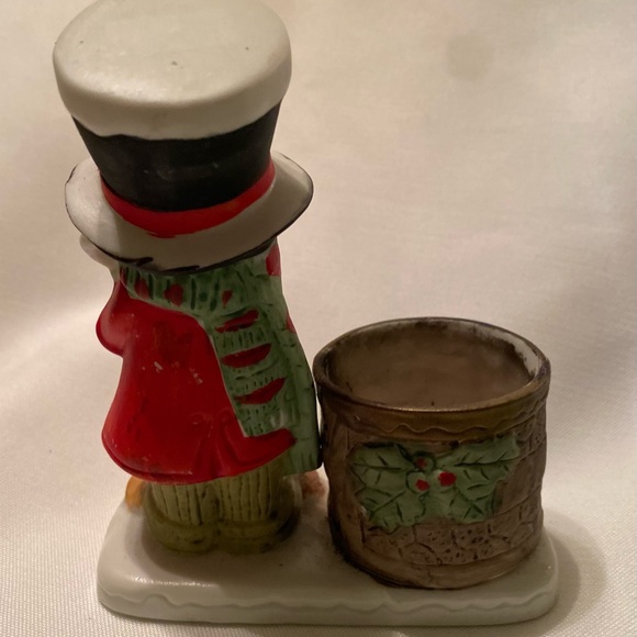 1978 Jasco Luvkins Porcelain Hand Painted Tea Light Candle Holder & Wreath Ornam - Picture 5 of 5